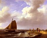 Johannes Hermanus Koekkoek A Fresh Breeze off the Dutch Coast painting